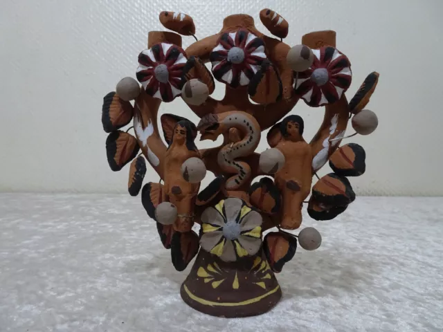 Cerámica Diseño México la Vida Folk Arte - Cecilio Sanchez? - Vintage - 18,5cm