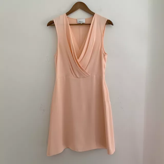 3.1 Phillip Lim Dress Size 4 Silk Draped Neck Peach