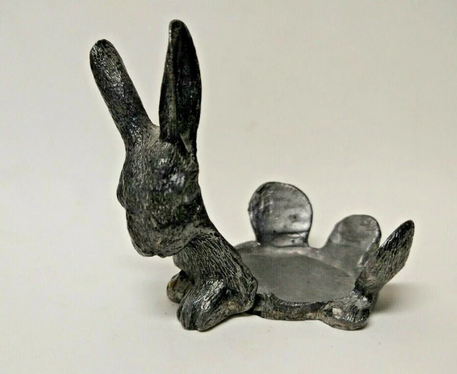 Unique rabbit candle holder pewter?