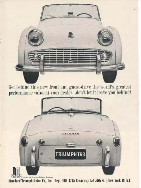 Magazine Ad - 1958 - Triumph TR3  (#2)