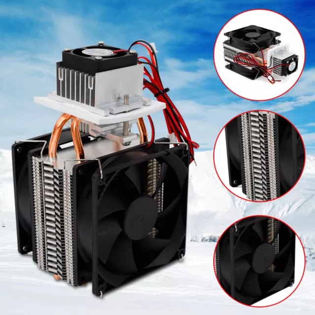 Thermoelectric Peltier Refrigeration Cooling System Kit Cooler Fan DIY Kit 12V