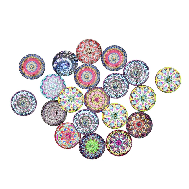 20 Stück Glas Flatback Scrapbooking Dome Cabochons für Schmuckhandwerk 12mm 6