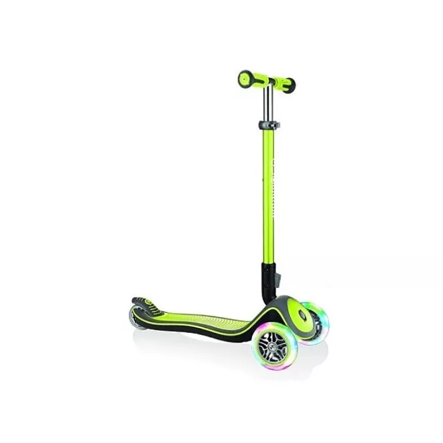 Trottinette à 3 roues Globber ELITE DELUXE LIGHTS LIME VERT de 3 à 8 ans