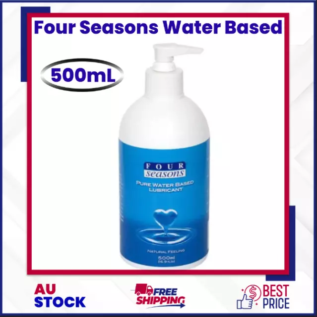 Four Seasons Pure Water Based 500ml Sex Lubricant Pump Lube Natural Feeling