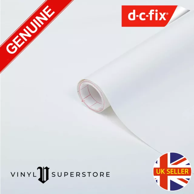 D-C FIX GLOSS GLOSSY WHITE STICKY BACK PLASTIC SELF ADHESIVE VINYL FILM 67.5cm