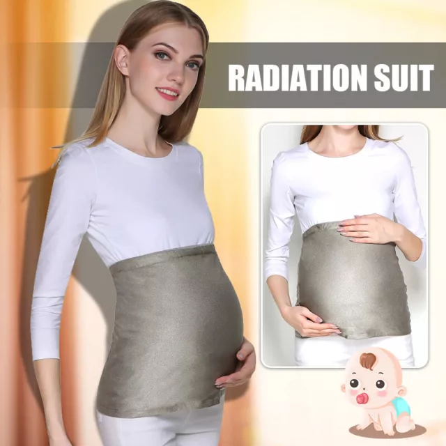 Pregnant Silver Fiber EMF Protection Dress Anti Radiation Belly Maternity Shield