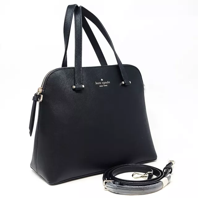 Kate Spade Maise Medium Dome Satchel Crossbody Bag Leather Black New With Tag