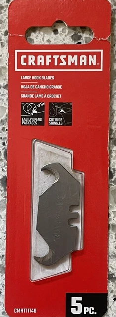 Paquete de 5 cuchillas de gancho artesanal para linóleo, alfombra, tela, etc.- CMHT11146
