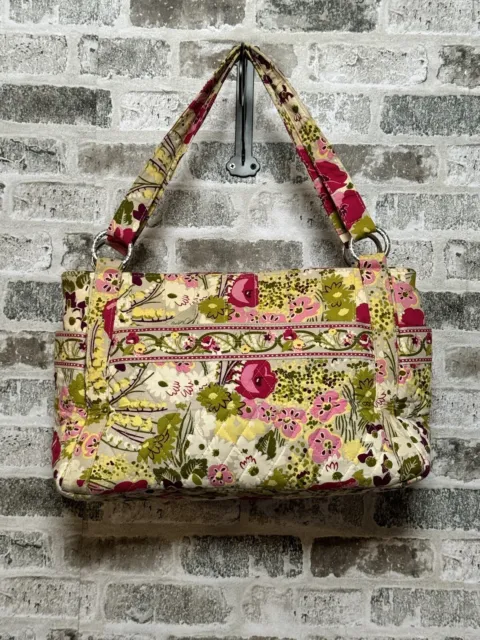 Vera Bradley Make Me Blush Floral Stephanie Shoulder Bag Purse Cottage Core