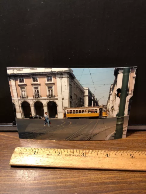 Vintage 1983 Lisbon Electric No 305 Portugal Trolley Train  RR Railroad Photo