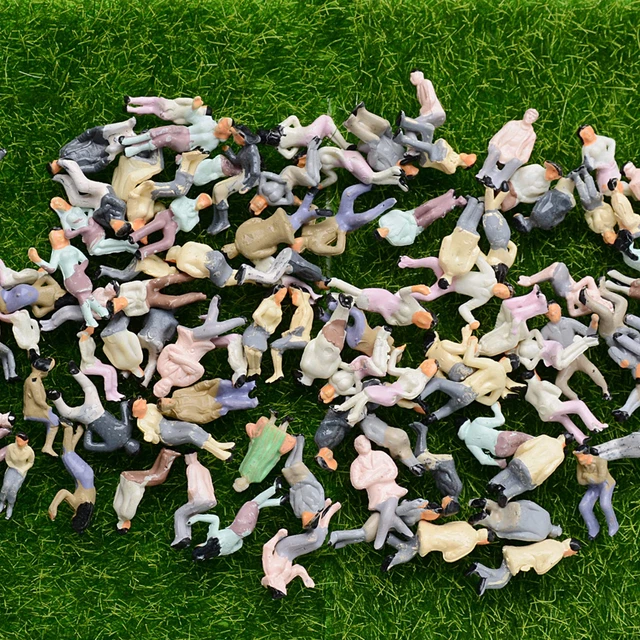 24pcs Ini People Figure In Iniatura Figure, Figure Di Piccole Persone - Foto 3