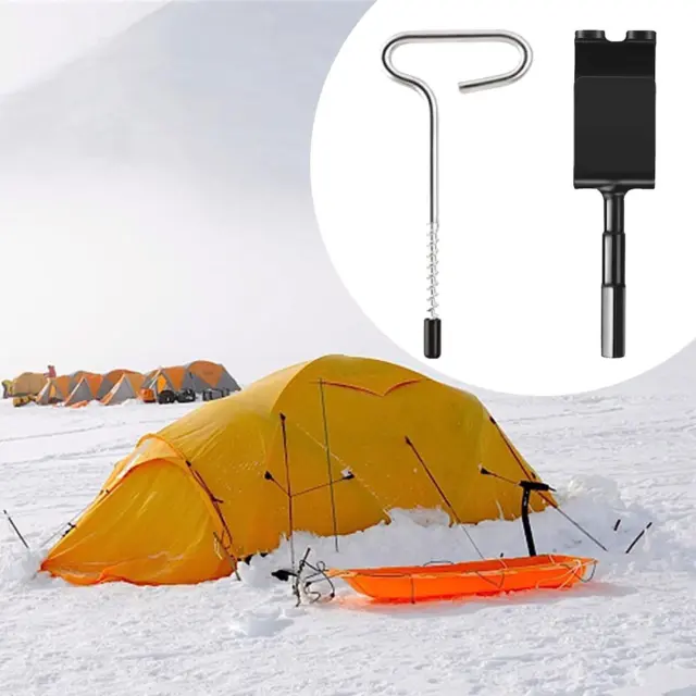Ice Anchor Drill Adapter Iron Durable Threaded Ground Nails Ice Anchor Tool