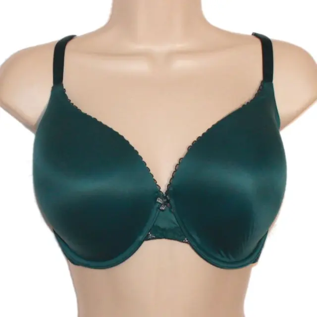 Victoria's Secret Body by Victoria Perfect Coverage Bra 38DD *Green/Gold Lace*