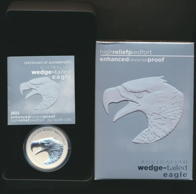 Australia: 2022 $2 2oz Silver Proof High Relief Wedge-Tailed Eagle