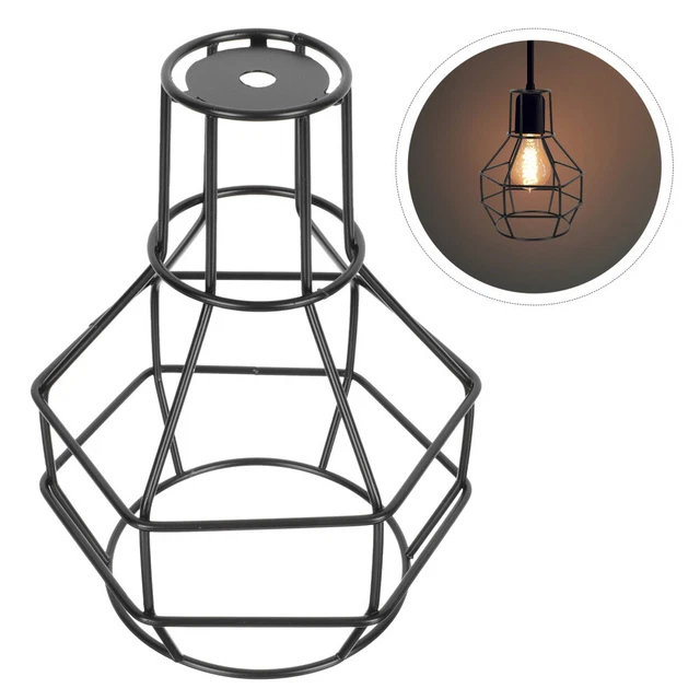 Pantalla de lámpara de hierro forjado vintage colgante de luz cubierta elegante lámpara cubierta