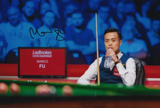 Marco Fu Hand Signed 12X8 Snooker Photo Proof 7.