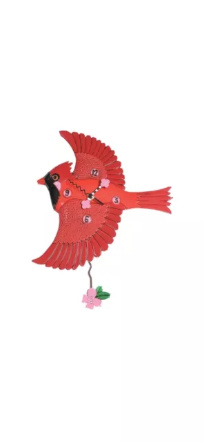 Allen Designs: Cardinal's Song Wall Clock 6012449 Enesco