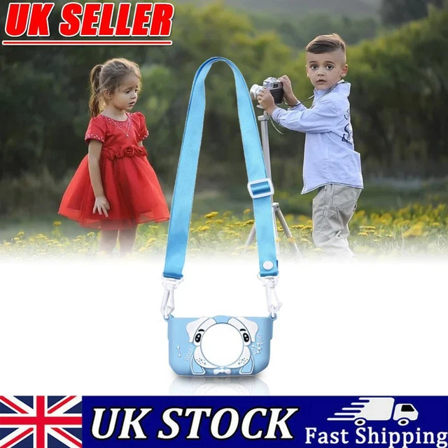 Portable Mini Cartoon Camera Cover Adjustable Silicone Shell (Blue Dog)