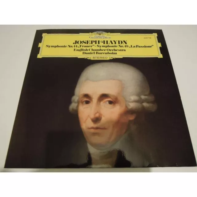 LP VG+/VG BARENBOIM DANIEL - joseph haydn - symphonie n°44 trauer & 49 la passio