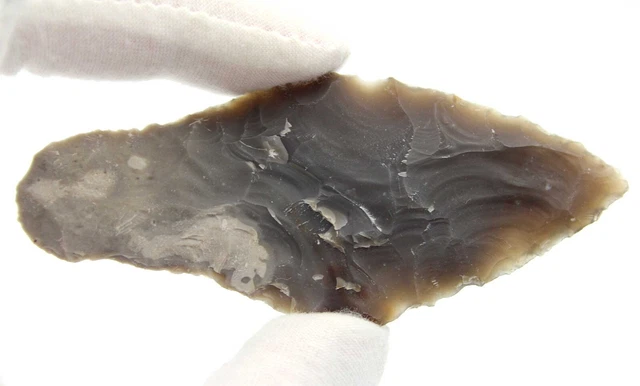 Ancient Rare Battle Hunting Stone Flint Arrowhead Spear Neolithic Bronze Age