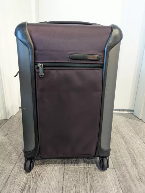 TUMI Purple Nylon Lightweight International Carry On Luggage
