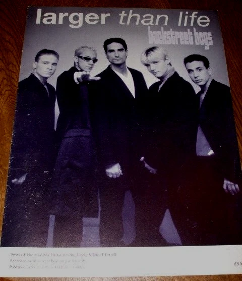 BLATTMUSIK / LIEGSBUCH / BOOKLET ~ Größer als das Leben ~ BACKSTREET BOYS ~ Sehr guter Zustand