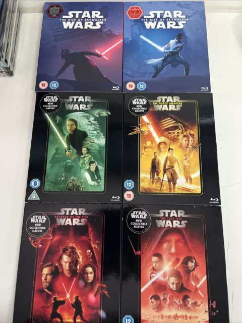 Star Wars Blu-ray Job Lot Bundle 6 Titles In Collectable Ltd Slipcases. NEW!