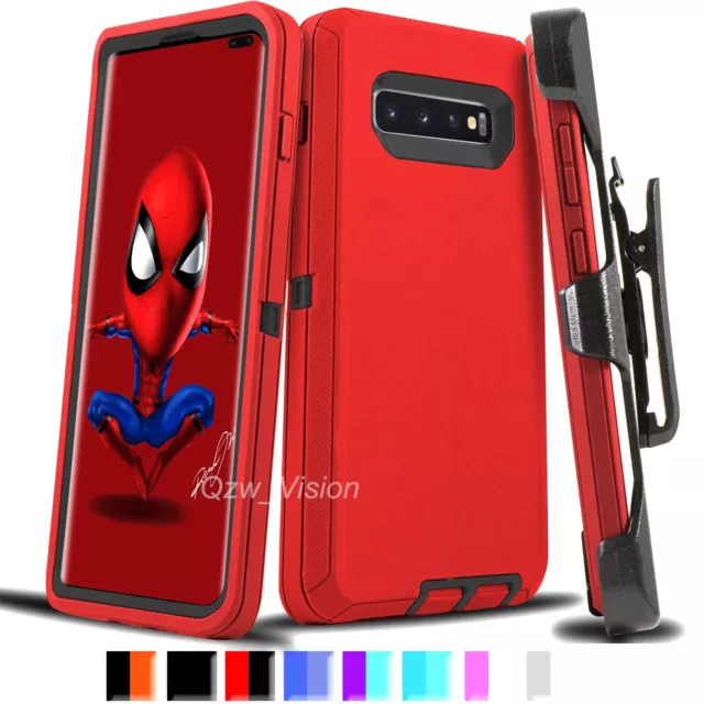 Heavy Dudy Shockproof Case For Samsung Galaxy S10 S10e S10+ Cover + Belt Clip