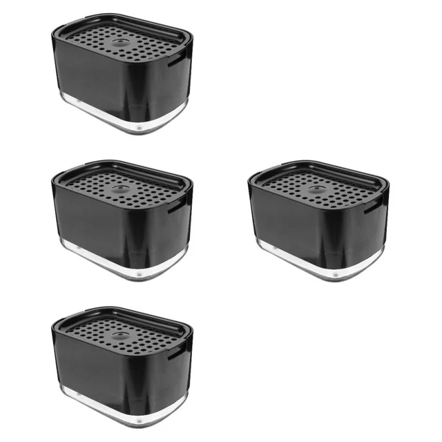 4 PIEZAS - Entrega de jabón - Soporte de esponja dispensador de jabón tipo prensado dispensador de jabón