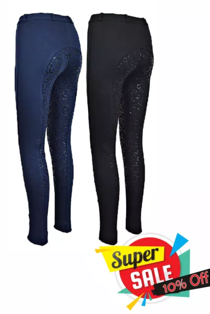 FULL SEAT 'sticky bum' Riding Tights HORSE RIDER Leggings Ladies Pocket  FREE P/P