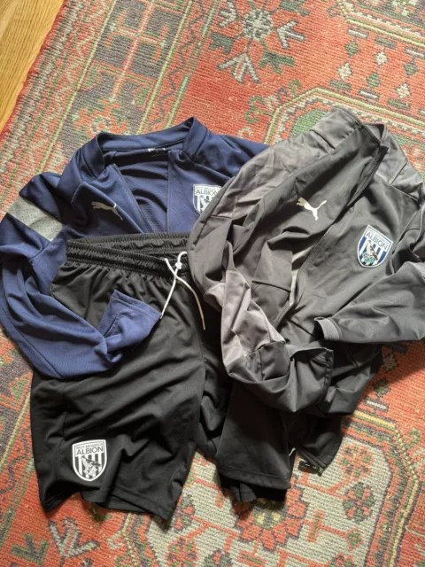 West Bromwich Albion WBA Puma Bundle 2 x tops And Shorts. Tops are L and M.