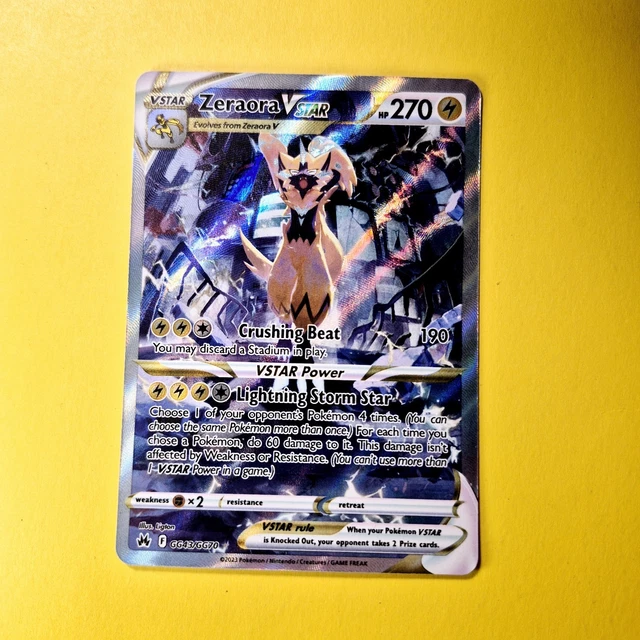 pokemon sword and shield ultra rare cards Zeraora VSTAR GG43