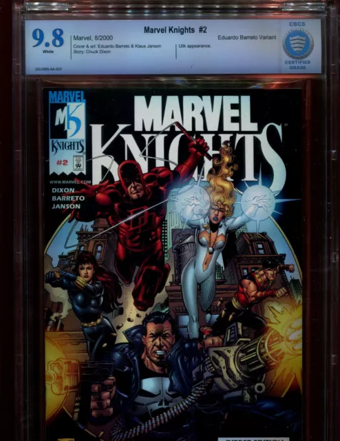 Marvel Knights 2 Variant Cover Cbcs 9.8 Punisher Daredevil Black Widow