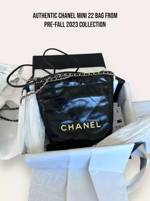 AUTH BNIB CHANEL 22 Mini Bag Black Tote Bag 23 Pre-Fall Collection  $7,900.00 - PicClick