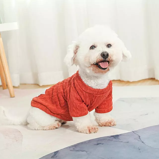 Dog Clothes Pet Clothes Cute Shirt Sweater Dress Up French Clothes Red M2Q9 3