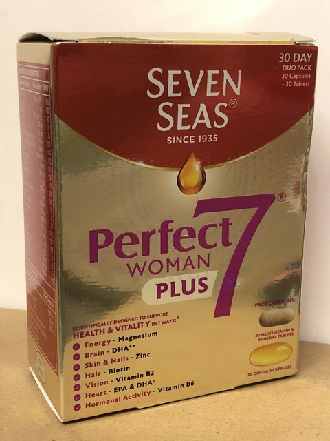SEVEN SEAS PERFECT7 Woman Multivitamin and Mineral Tablet Plus Omega-3 ...