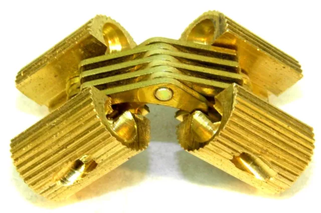 2 or 4 LG. SOLID BRASS INVISIBLE CONCEALED HIDDEN BARREL FINGER CABINET HINGE HF