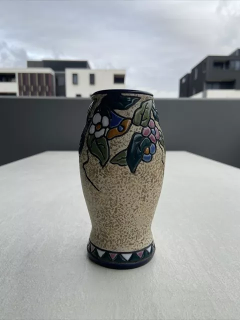 Art Deco Czechoslovakian Amphora Vintage Ceramic Vase