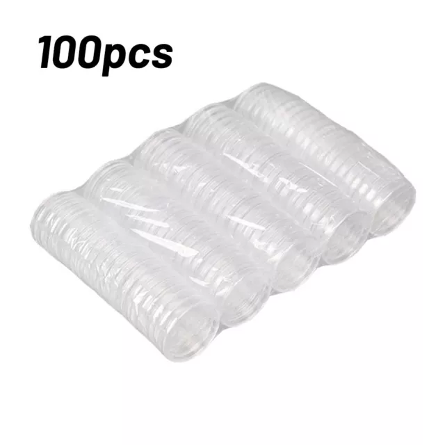 Secure Round Coin Storage Container 100Pcs39MM Holder for Easy Storage