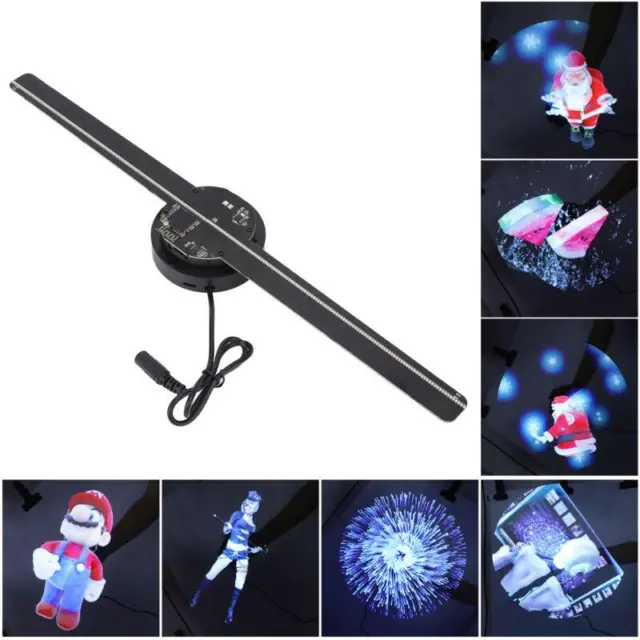 UK 3D Fan Hologram Projector 42cm LED Blade Projection Light Display