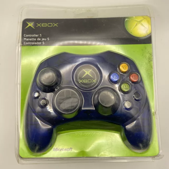 Original Xbox Controller S Blue Microsoft XBOX 2003 S Type Genuine NEW SEALED