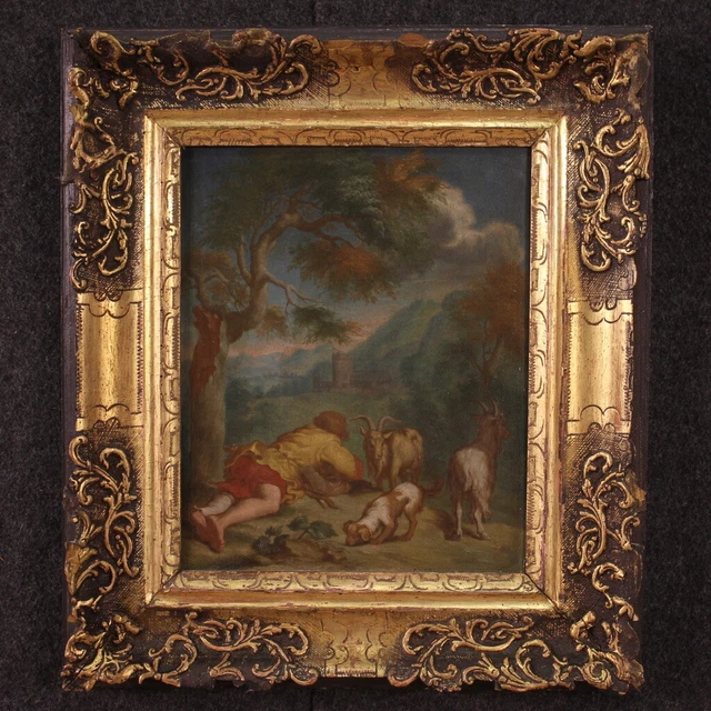 Tableau Ancien Gouache De Raymond Vernet - Paysage D'Espagne Sur Panneau - Peinture Vintage