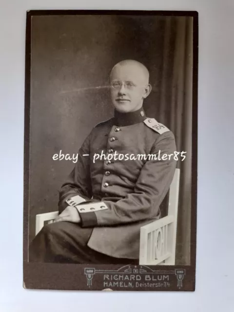 CdV Hameln Widmung Soldat Offizier Henry Pepper Regiment 164 Foto Blum