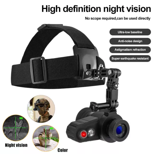 HD Digital IR Night Vision Goggles Monocular  Head Mounted Hunting Cross Cursor 2