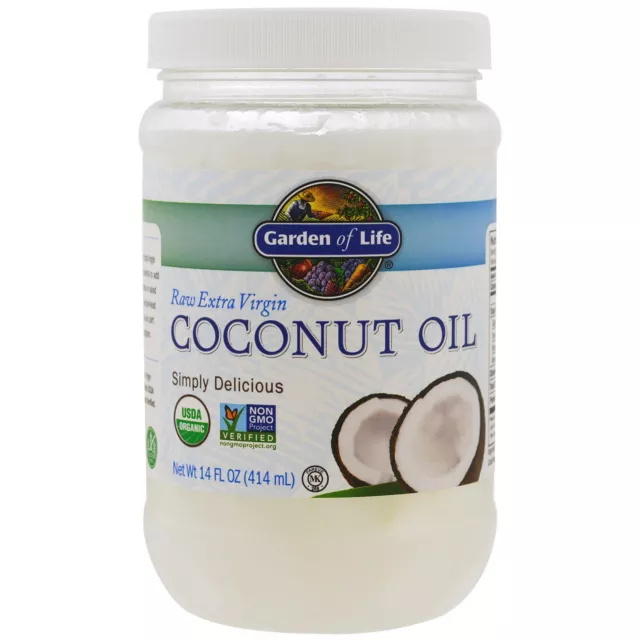 Raw Extra Virgin Coconut Oil 414mlm | Cold Pressed | USDA Organic | Non-GMO