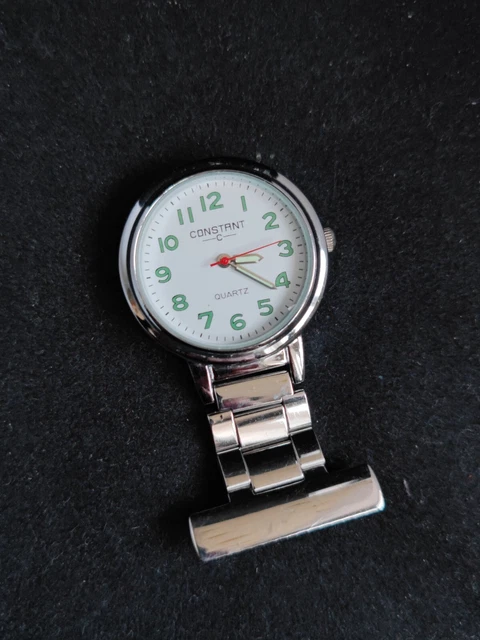 NURSE FOB WATCH - by CONSTANT - ANALOGUE - SAFETY PIN FIT - 32 mm