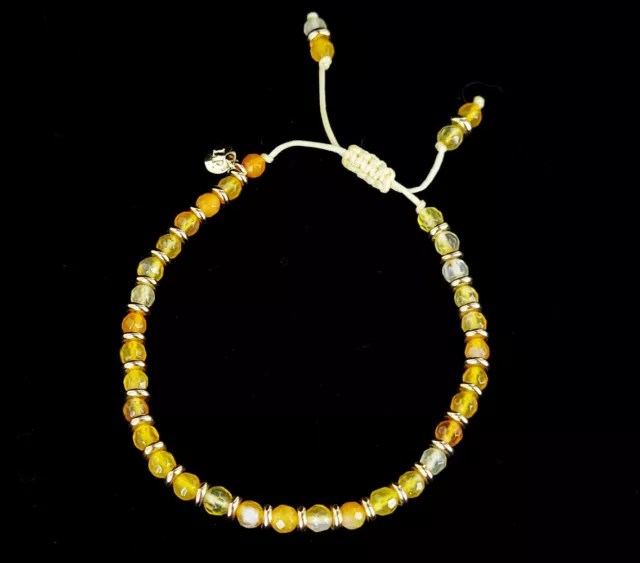 De Valeur Jaune Quartz Pierre Perlé Lola Rose Bracelet Réglable