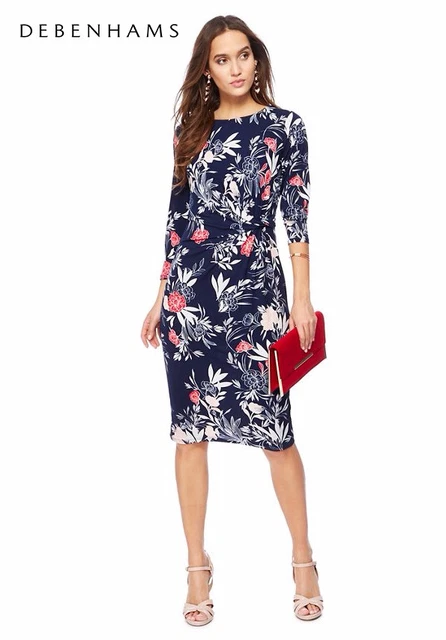 Debenhams blue and white dress hotsell