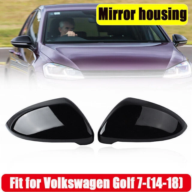 Pair For VW Golf Mk7 7.5 13-18 Gti Tdi Tsi Carbon Fibre Style Wing Mirror Cover