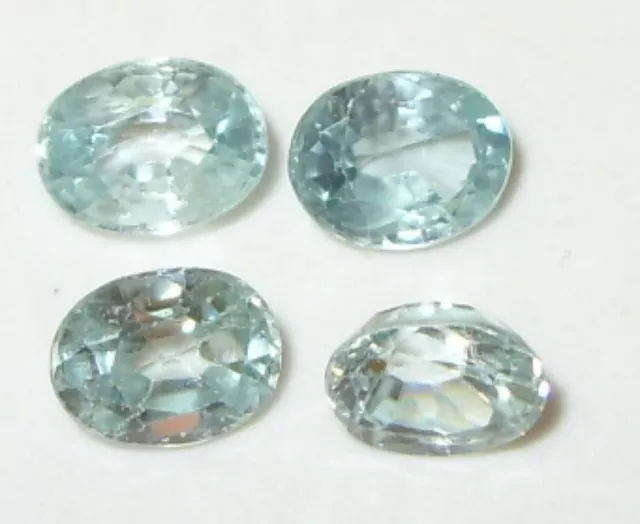 2.75ct Beautiful Lot 4 Stones Cambodian Blue Zircon Oval Cuts WoW *$1NR*